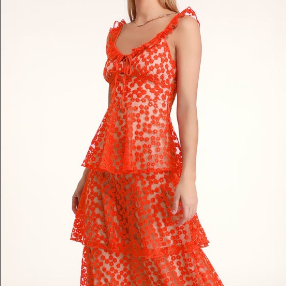 Embroidered Midi Dress
